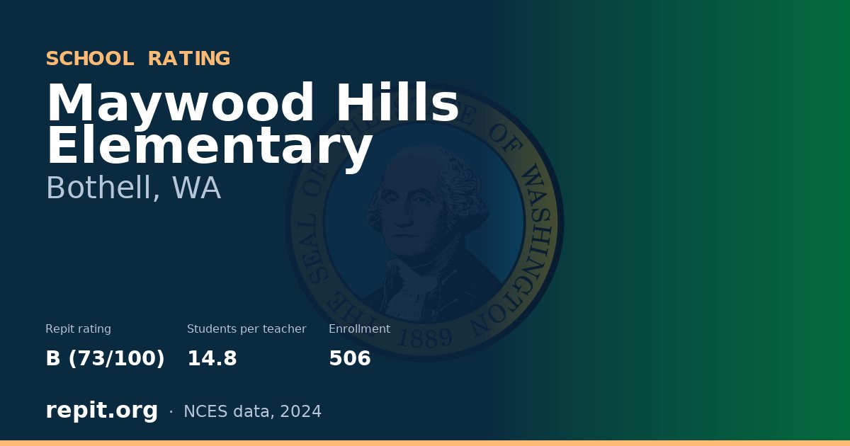 Maywood Hills Elementary, Bothell, WA — Repit school rating B (73/100)