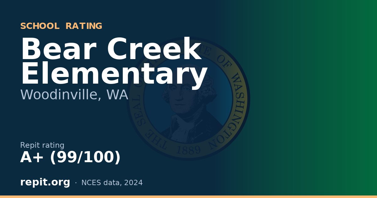 Bear Creek Elementary, Woodinville, WA — Repit school rating A+ (99/100)