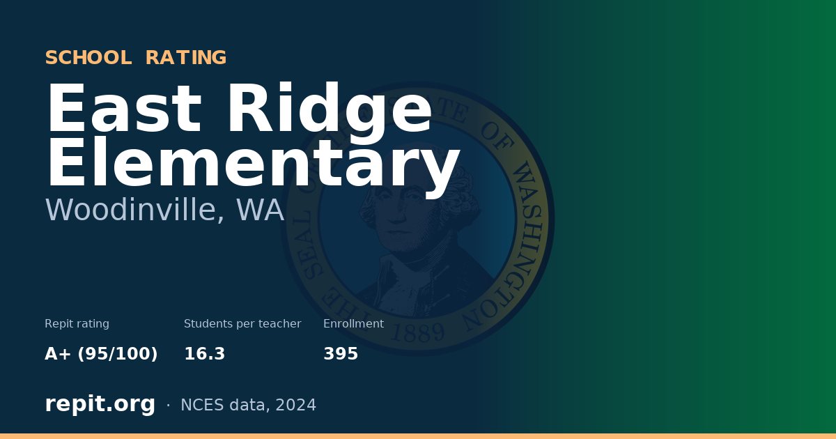 East Ridge Elementary, Woodinville, WA — Repit school rating A+ (95/100)