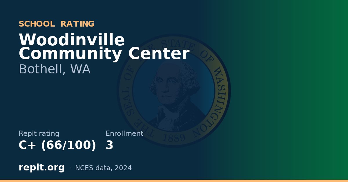 Woodinville Community Center, Bothell, WA — Repit school rating C+ (66/100)