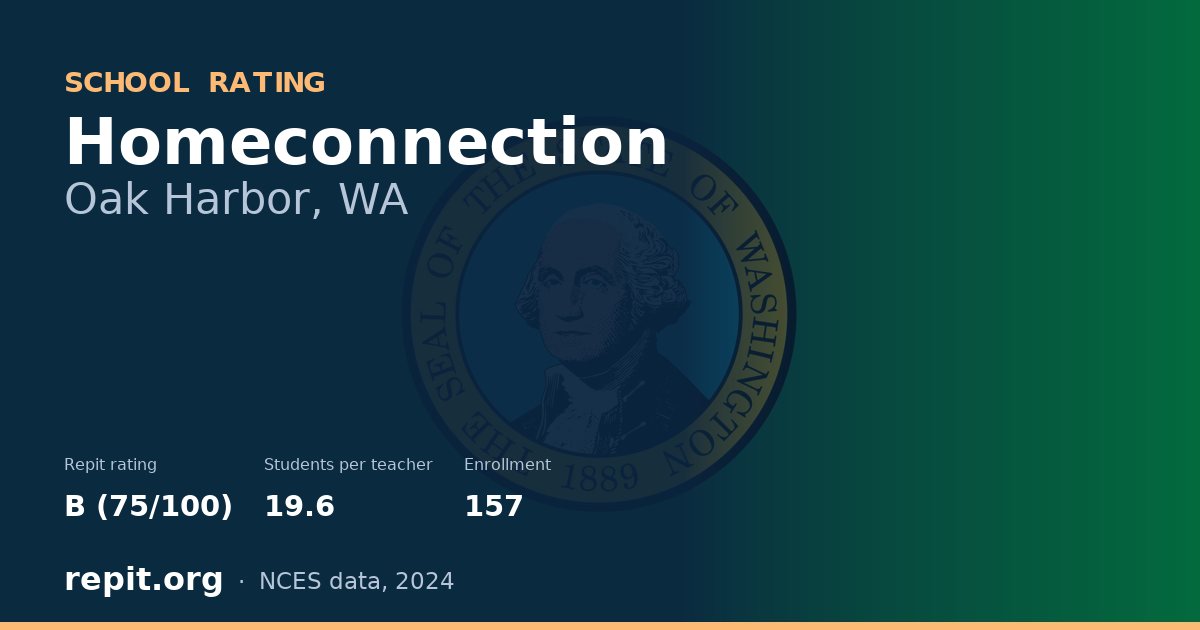 Homeconnection, Oak Harbor, WA — Repit school rating B (75/100)