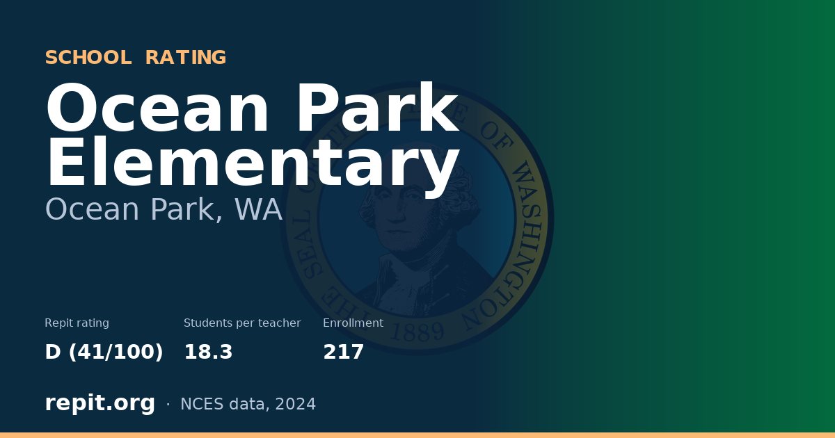 Ocean Park Elementary, Ocean Park, WA — Repit school rating D (41/100)