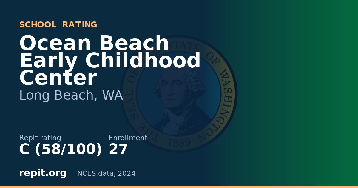 Ocean Beach Early Childhood Center, Long Beach, WA — Repit school rating C (58/100)