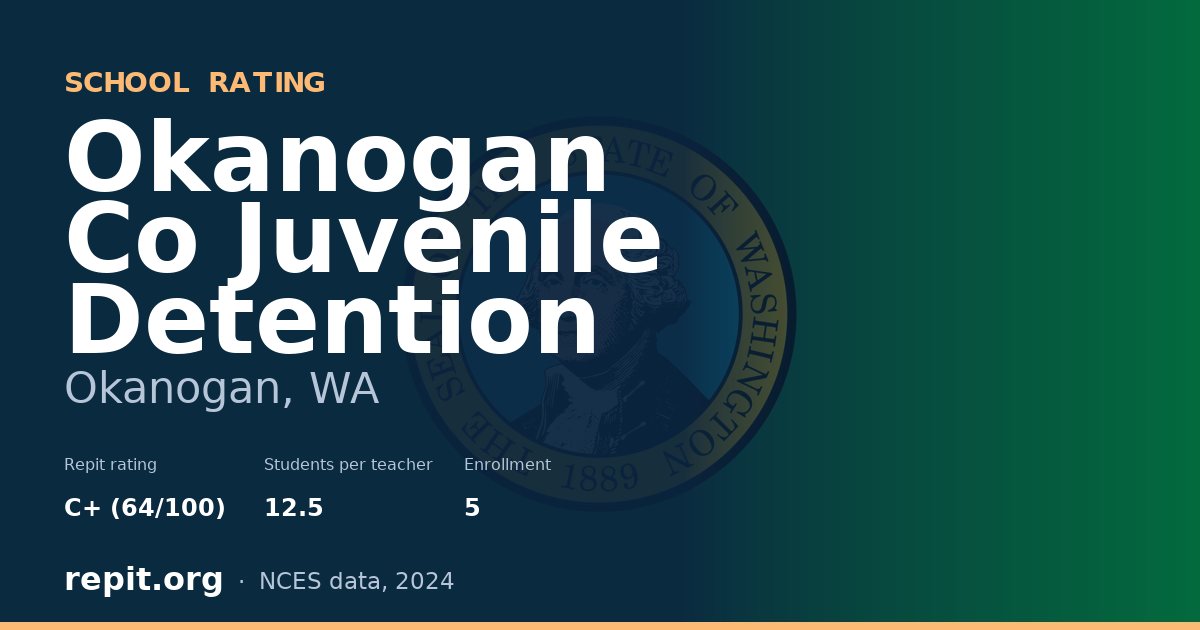 Okanogan Co Juvenile Detention, Okanogan, WA — Repit school rating C+ (64/100)