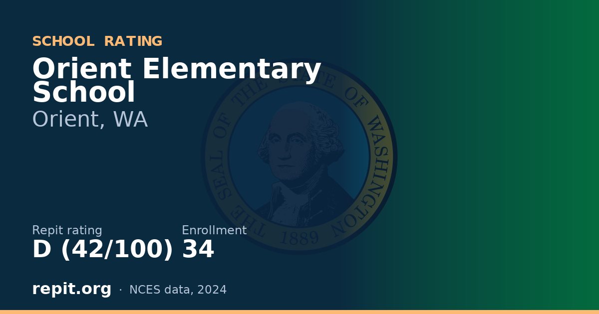 Orient Elementary School, Orient, WA — Repit school rating D (42/100)