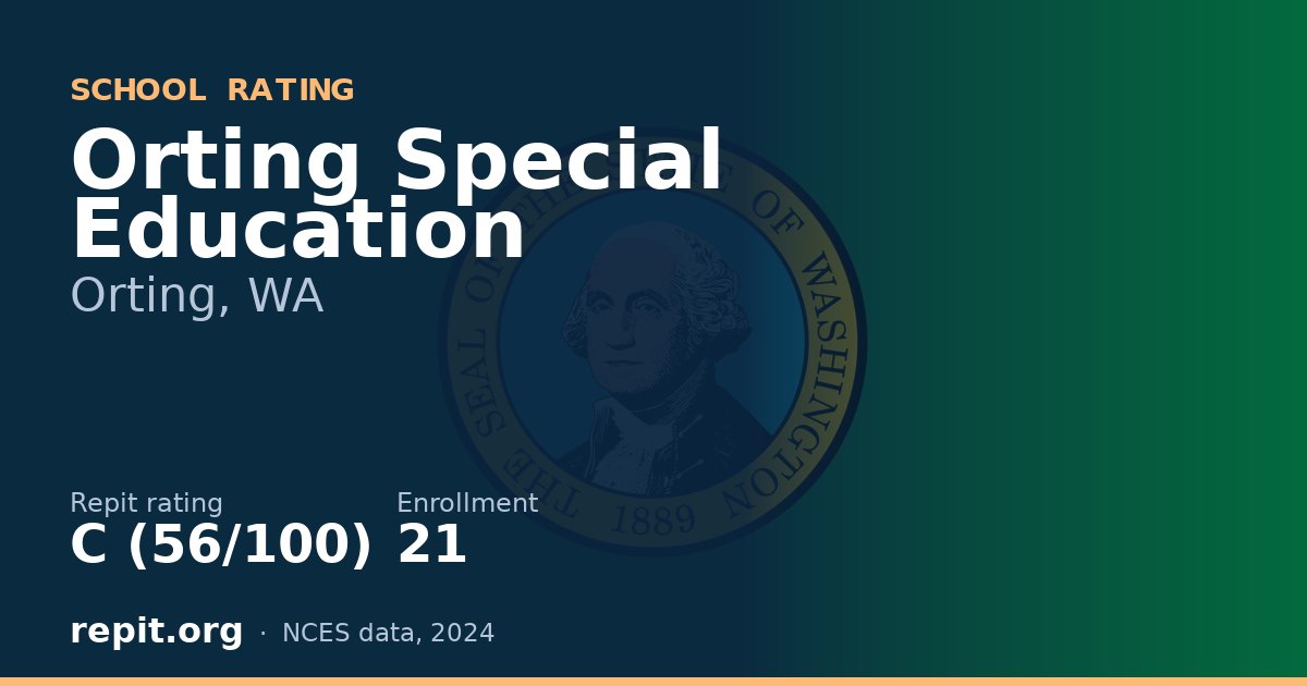 Orting Special Education, Orting, WA — Repit school rating C (56/100)
