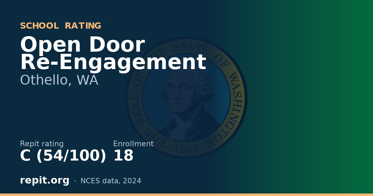 Open Door Re-Engagement, Othello, WA — Repit school rating C (54/100)
