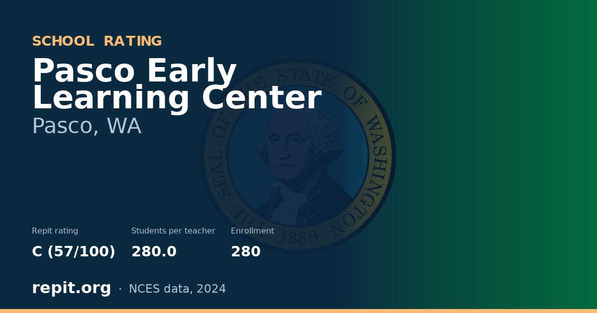 Pasco Early Learning Center, Pasco, WA — Repit school rating C (57/100)