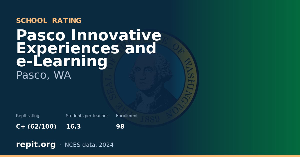Pasco Innovative Experiences and e-Learning, Pasco, WA — Repit school rating C+ (62/100)