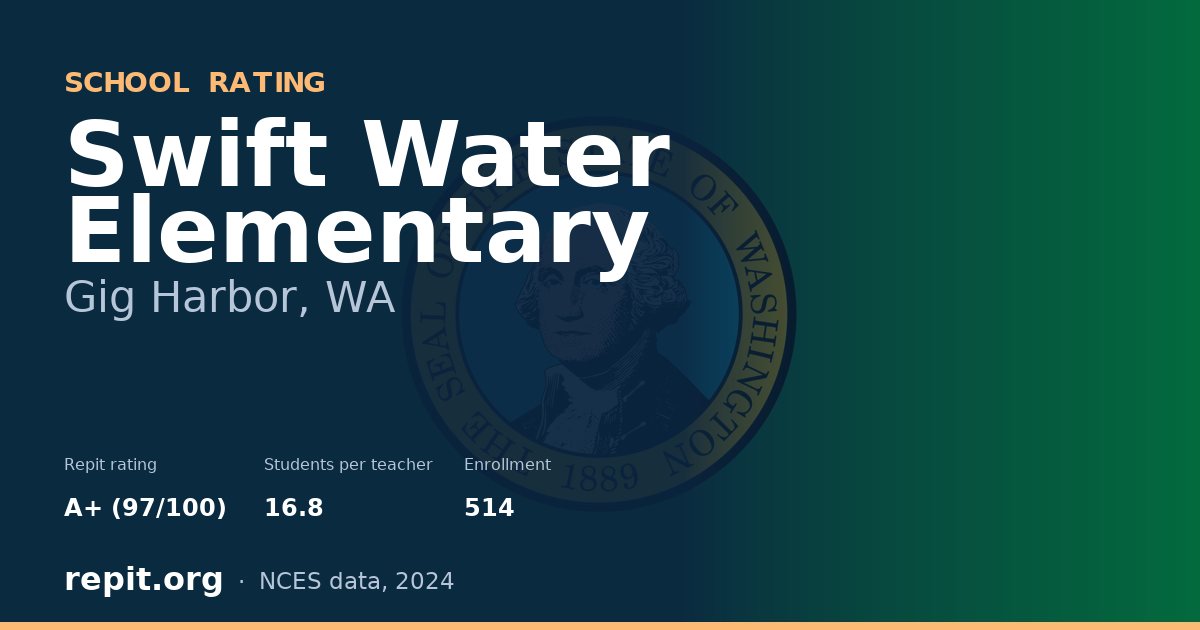 Swift Water Elementary, Gig Harbor, WA — Repit school rating A+ (97/100)