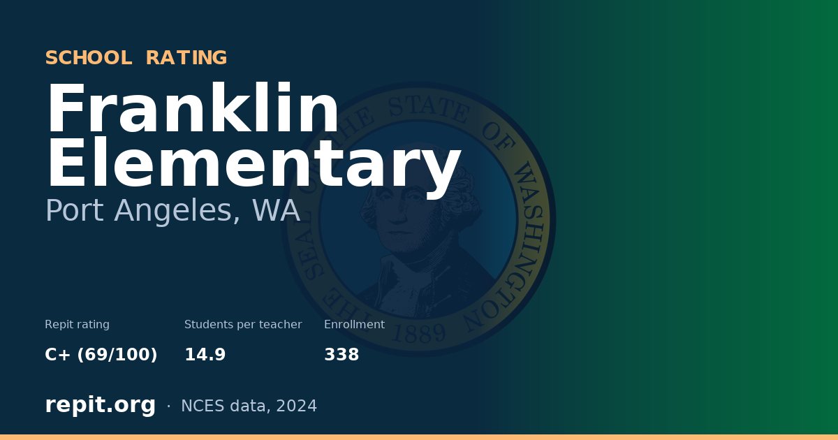 Franklin Elementary, Port Angeles, WA — Repit school rating C+ (69/100)