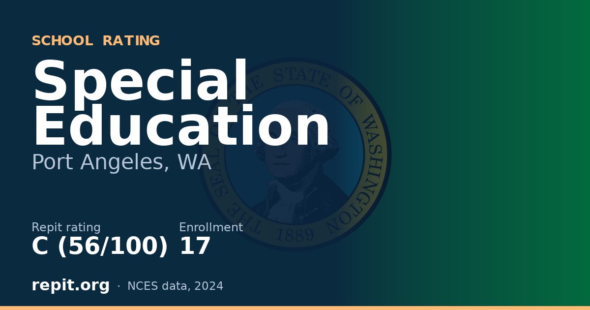 Special Education, Port Angeles, WA — Repit school rating C (56/100)