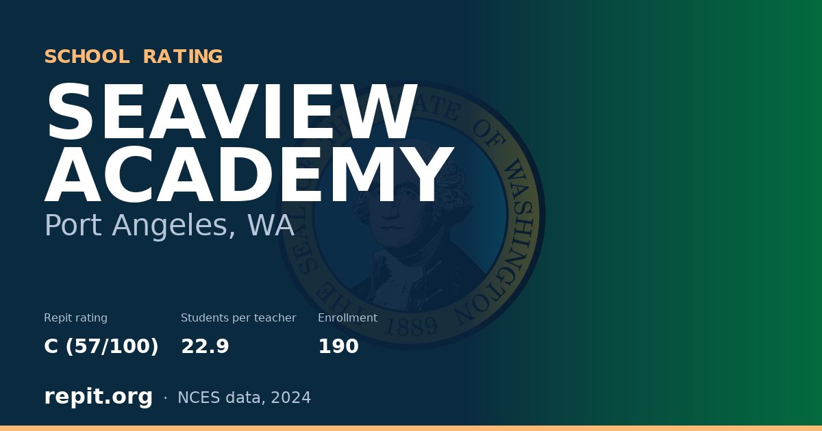 SEAVIEW ACADEMY, Port Angeles, WA — Repit school rating C (57/100)