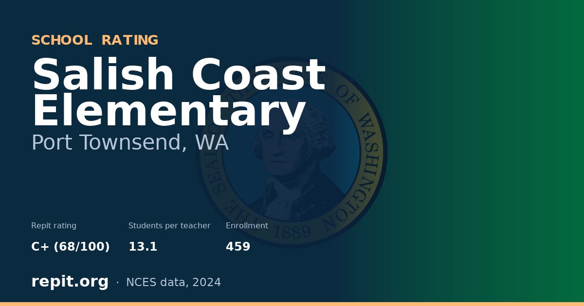Salish Coast Elementary, Port Townsend, WA — Repit school rating C+ (68/100)