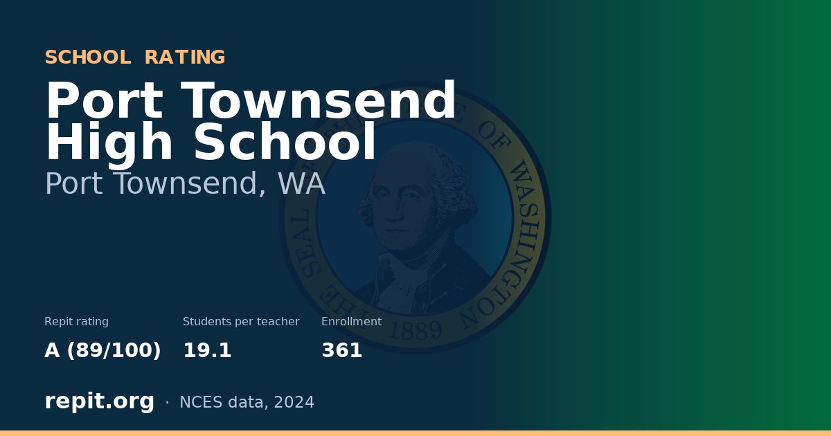 Port Townsend High School, Port Townsend, WA — Repit school rating A (89/100)