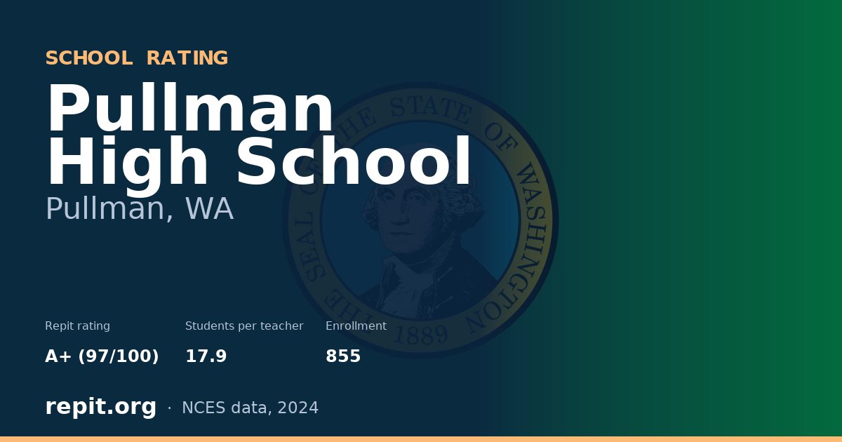 Pullman High School, Pullman, WA — Repit school rating A+ (97/100)