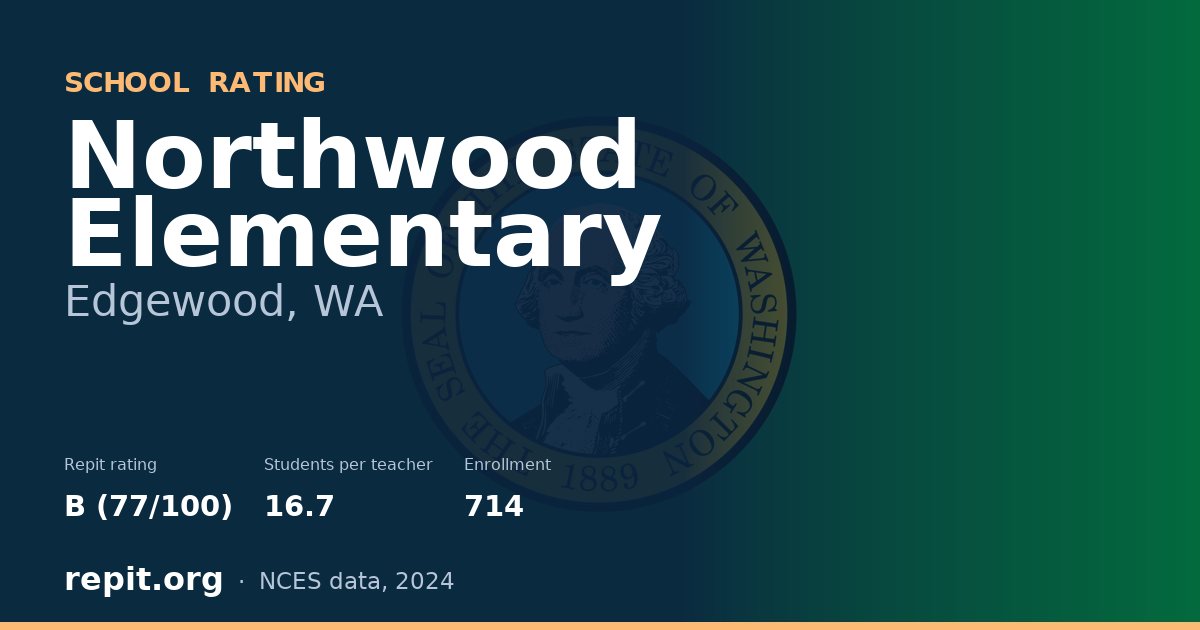 Northwood Elementary, Edgewood, WA — Repit school rating B (77/100)