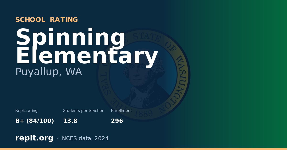 Spinning Elementary, Puyallup, WA — Repit school rating B+ (84/100)