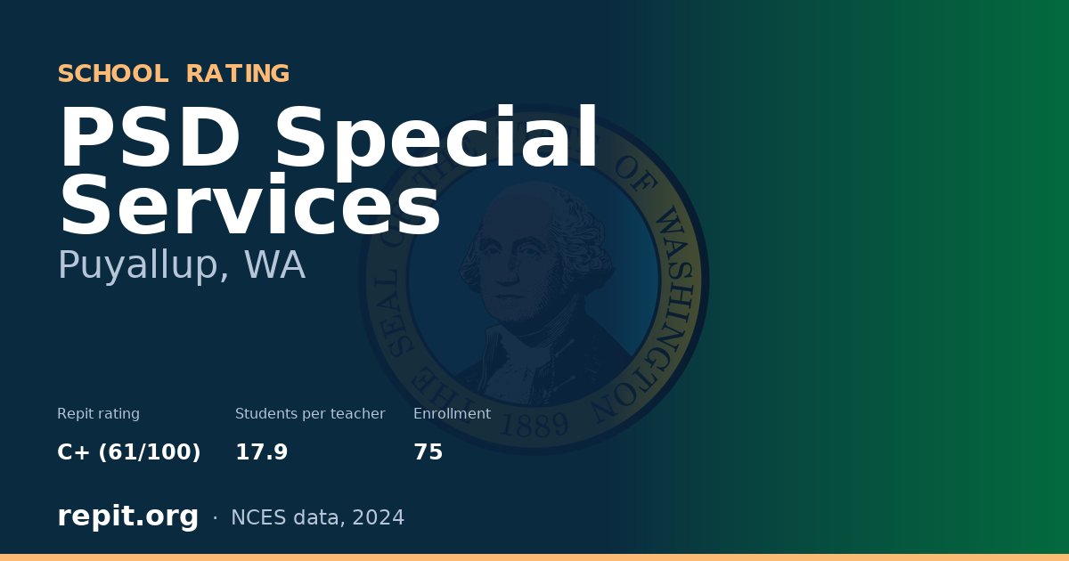PSD Special Services, Puyallup, WA — Repit school rating C+ (61/100)