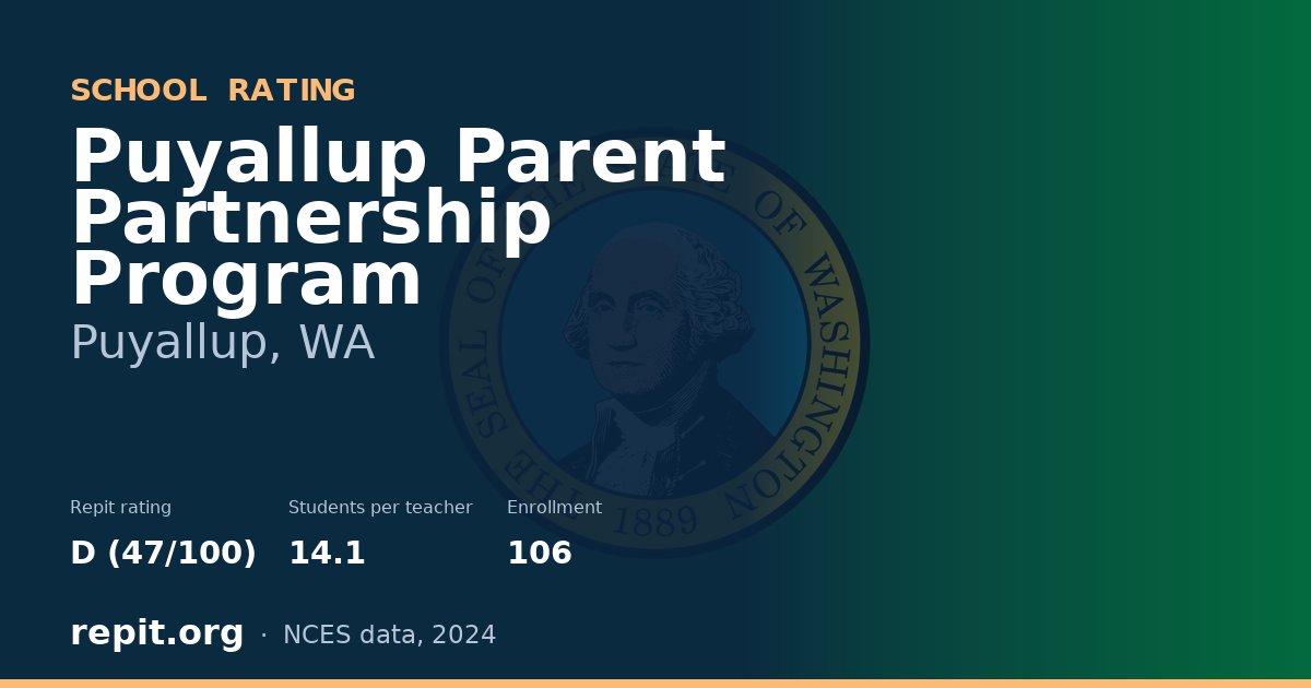 Puyallup Parent Partnership Program, Puyallup, WA — Repit school rating D (47/100)