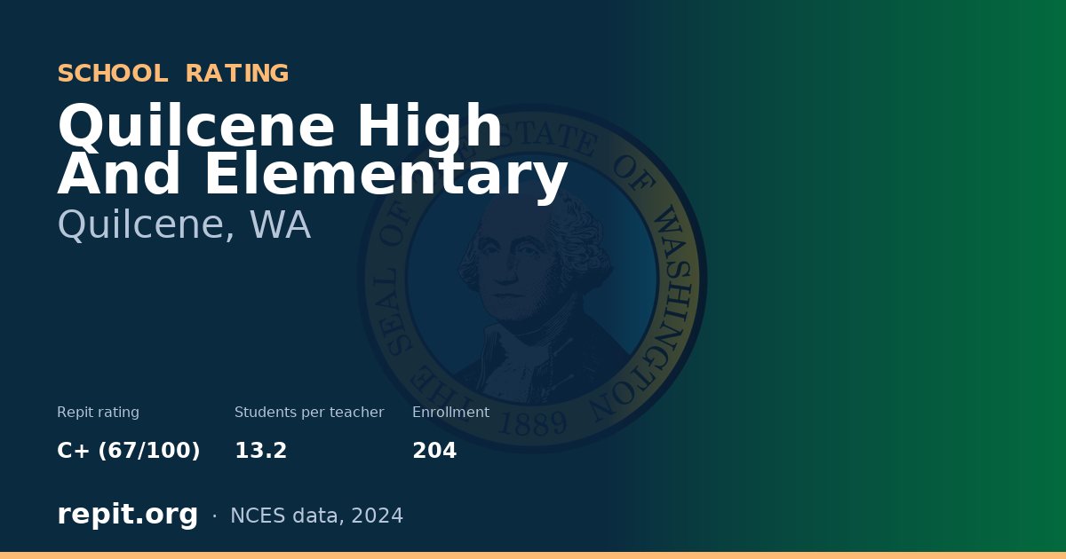 Quilcene High And Elementary, Quilcene, WA — Repit school rating C+ (67/100)