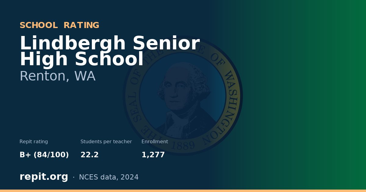 Lindbergh Senior High School, Renton, WA — Repit school rating B+ (84/100)