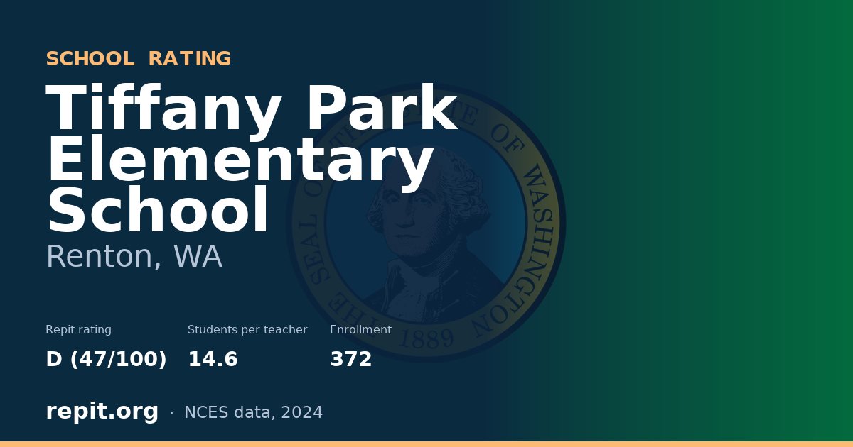 Tiffany Park Elementary School, Renton, WA — Repit school rating D (47/100)