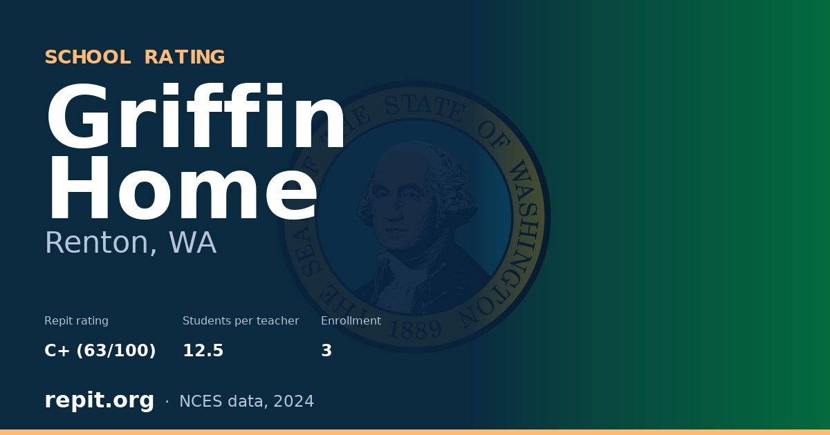 Griffin Home, Renton, WA — Repit school rating C+ (63/100)