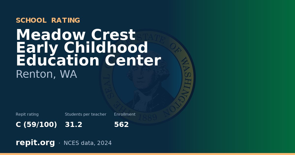 Meadow Crest Early Childhood Education Center, Renton, WA — Repit school rating C (59/100)