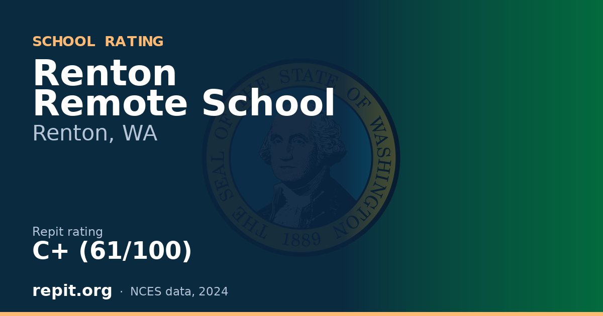 Renton Remote School, Renton, WA — Repit school rating C+ (61/100)