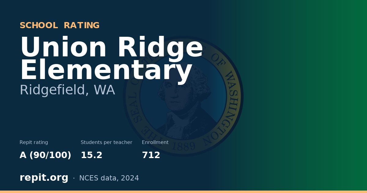 Union Ridge Elementary, Ridgefield, WA — Repit school rating A (90/100)