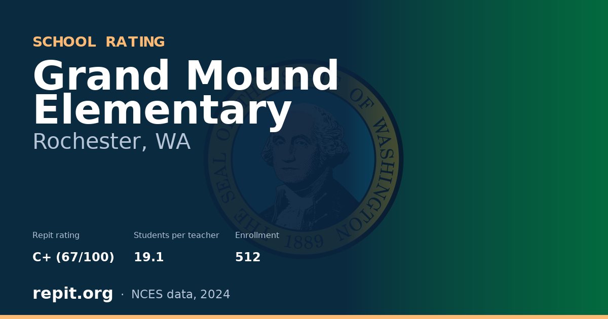 Grand Mound Elementary, Rochester, WA — Repit school rating C+ (67/100)
