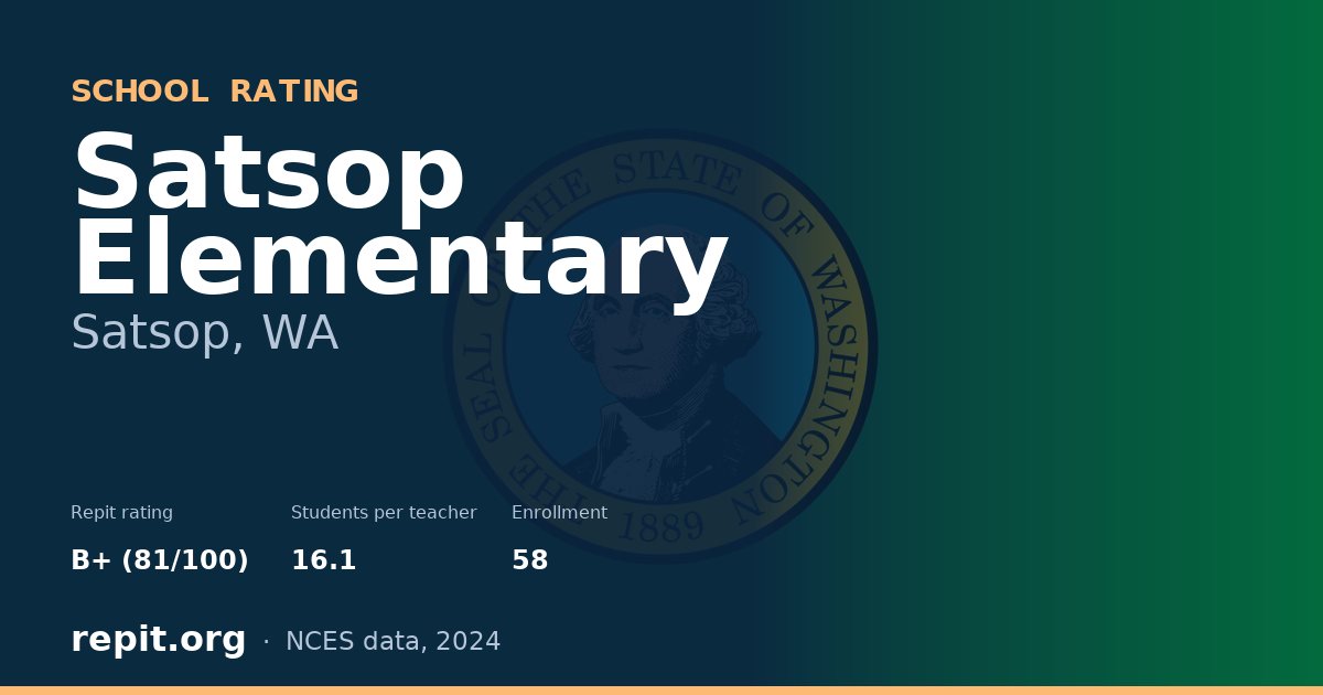Satsop Elementary, Satsop, WA — Repit school rating B+ (81/100)