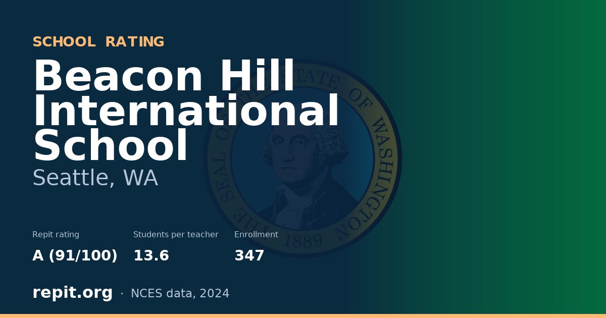 Beacon Hill International School, Seattle, WA — Repit school rating A (91/100)