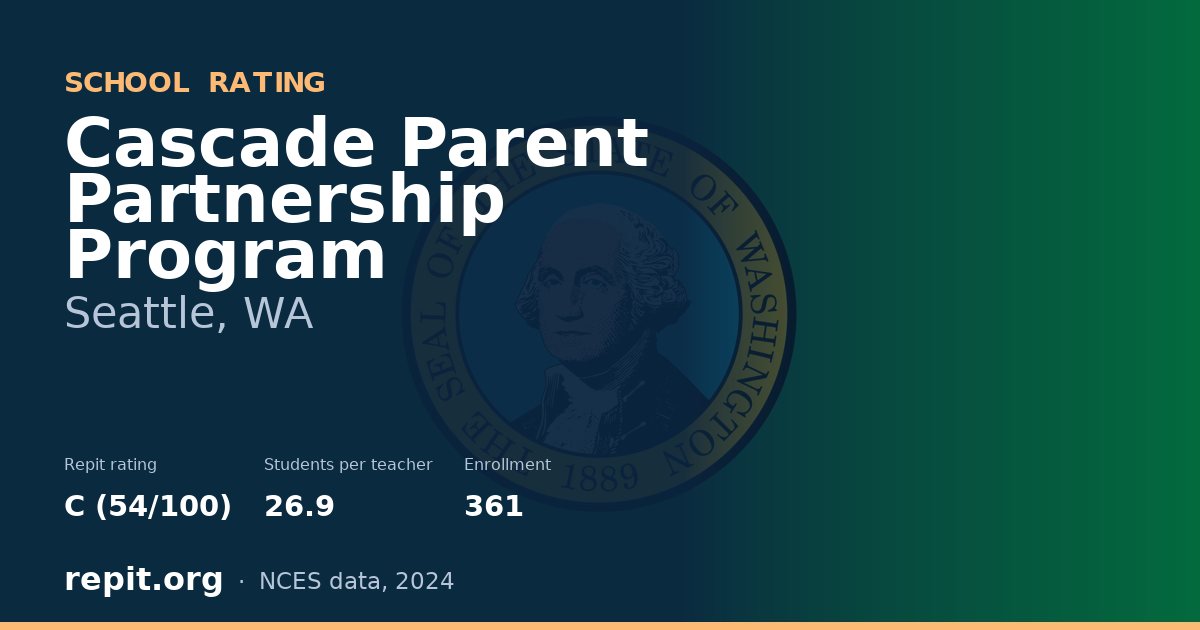 Cascade Parent Partnership Program, Seattle, WA — Repit school rating C (54/100)