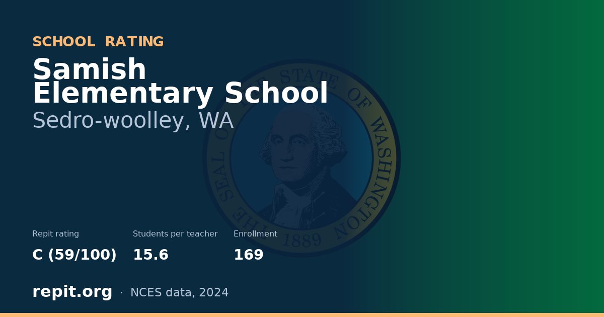 Samish Elementary School, Sedro-woolley, WA — Repit school rating C (59/100)