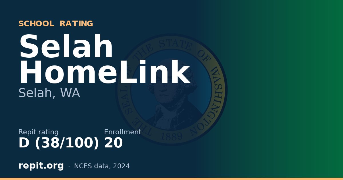 Selah HomeLink, Selah, WA — Repit school rating D (38/100)