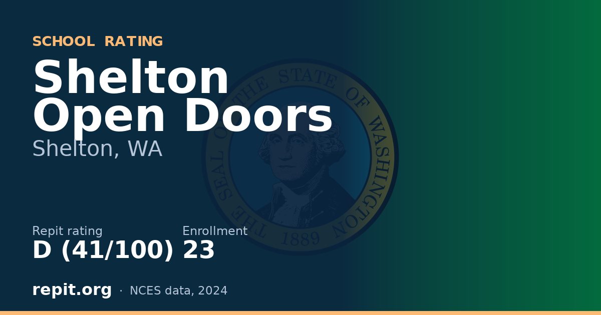 Shelton Open Doors, Shelton, WA — Repit school rating D (41/100)
