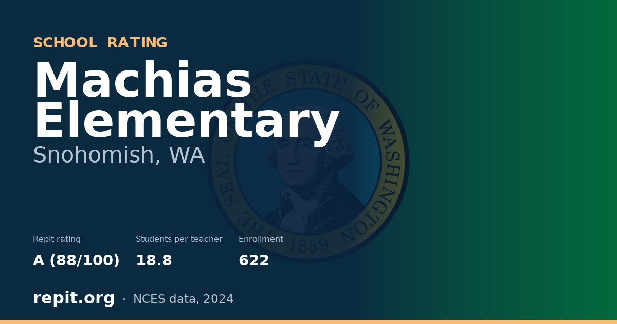 Machias Elementary, Snohomish, WA — Repit school rating A (88/100)