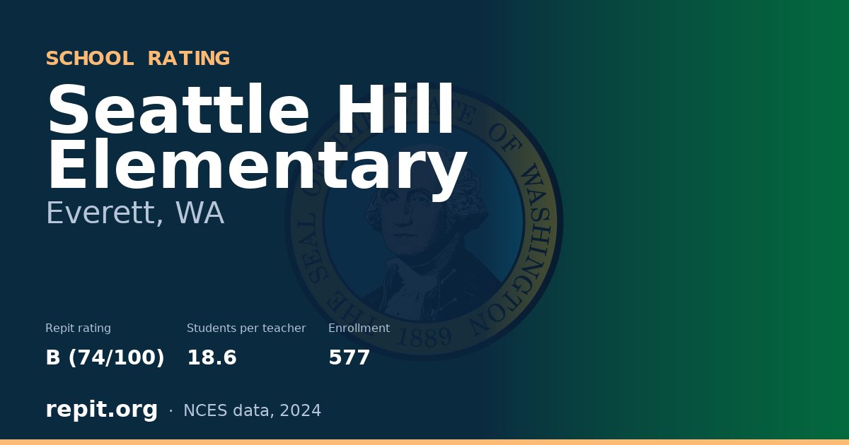 Seattle Hill Elementary, Everett, WA — Repit school rating B (74/100)