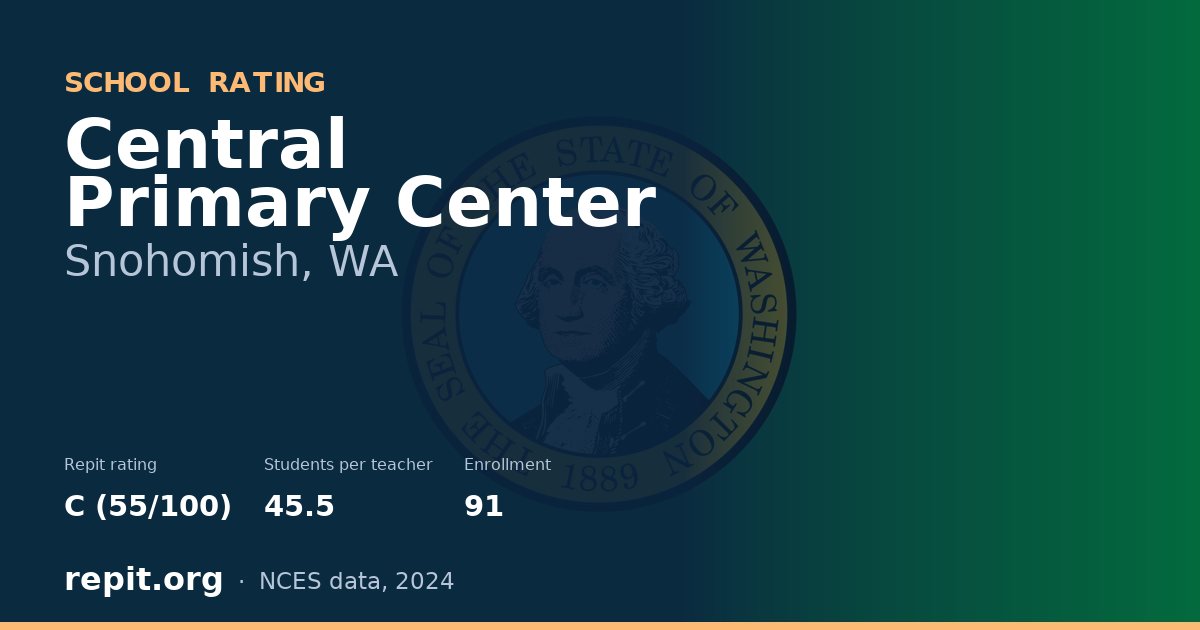 Central Primary Center, Snohomish, WA — Repit school rating C (55/100)
