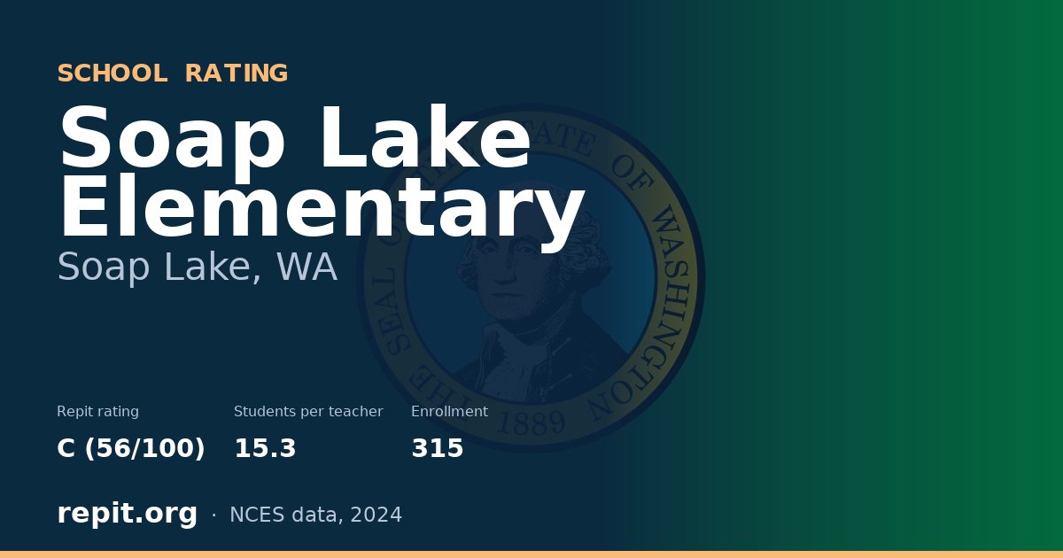 Soap Lake Elementary, Soap Lake, WA — Repit school rating C (56/100)