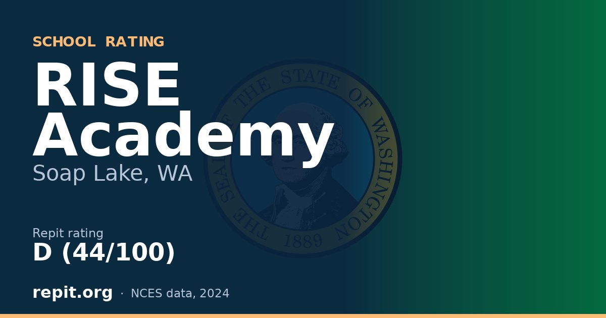 RISE Academy, Soap Lake, WA — Repit school rating D (44/100)