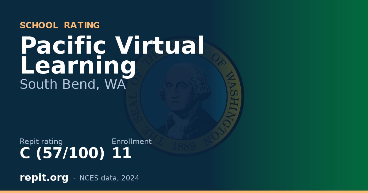 Pacific Virtual Learning, South Bend, WA — Repit school rating C (57/100)