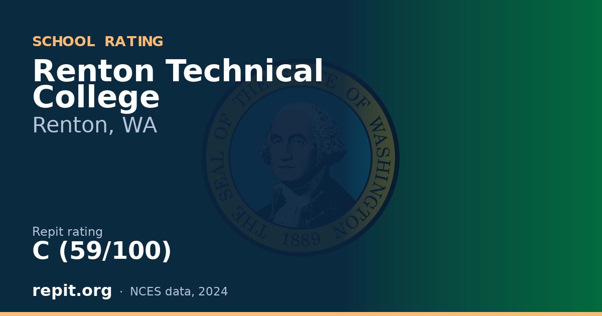Renton Technical College, Renton, WA — Repit school rating C (59/100)