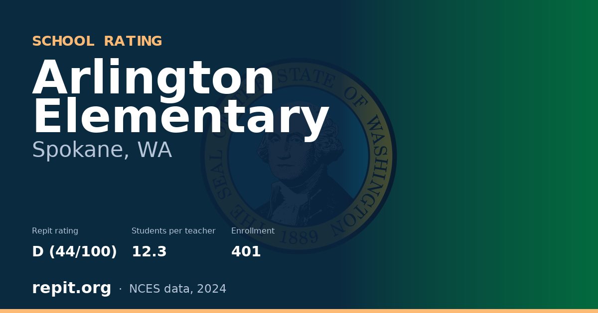 Arlington Elementary, Spokane, WA — Repit school rating D (44/100)