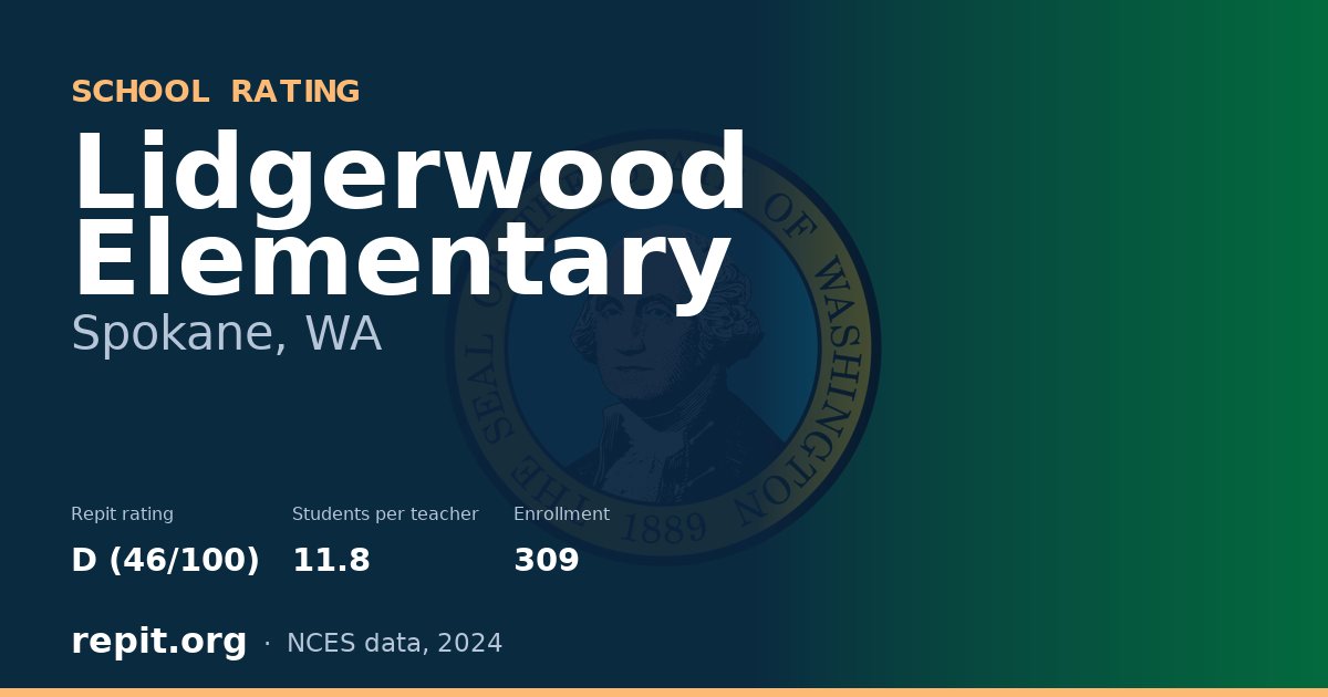 Lidgerwood Elementary, Spokane, WA — Repit school rating D (46/100)
