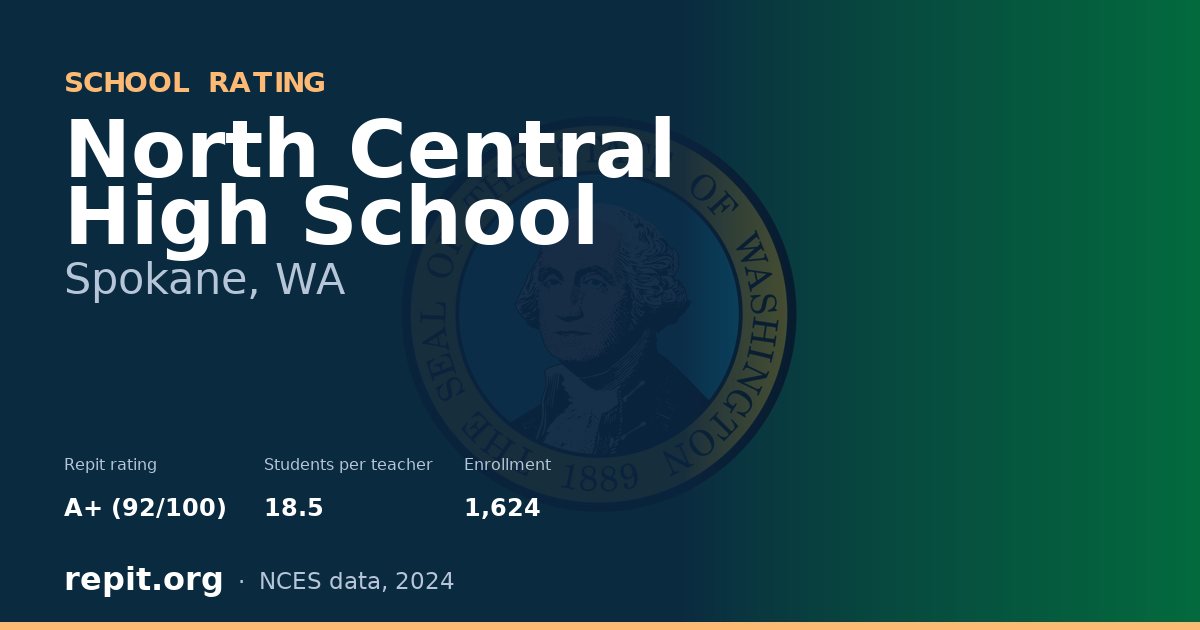 North Central High School, Spokane, WA — Repit school rating A+ (92/100)