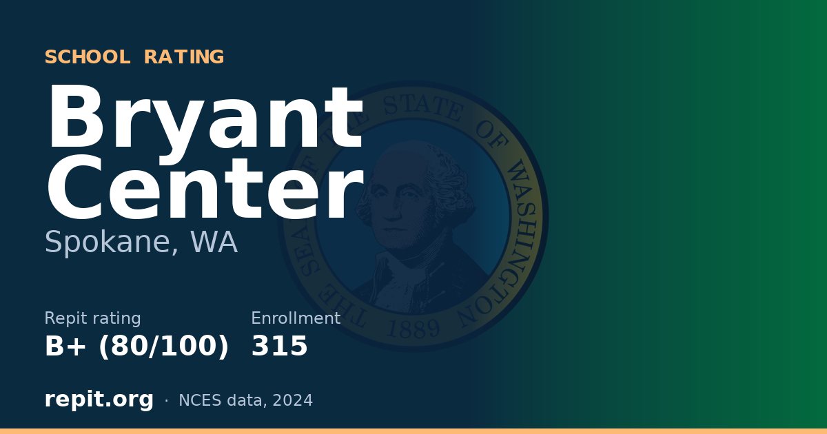 Bryant Center, Spokane, WA — Repit school rating B+ (80/100)