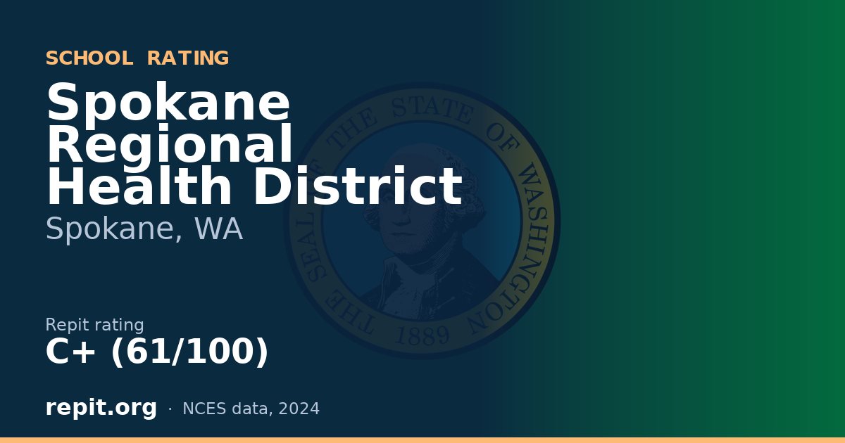 Spokane Regional Health District, Spokane, WA — Repit school rating C+ (61/100)